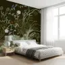 Dark Chinoiserie Botanical Bird Wall Mural 7