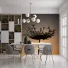 Sunset Gradient Botanical Silhouette Wall Mural 8