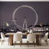 London Eye Illuminated Cityscape Wall Mural 6