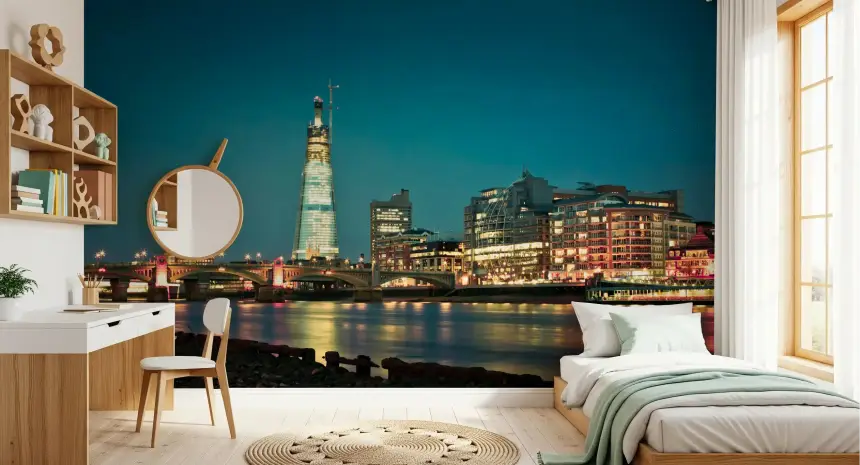 London Skyline: Twilight on the Thames Wall Mural