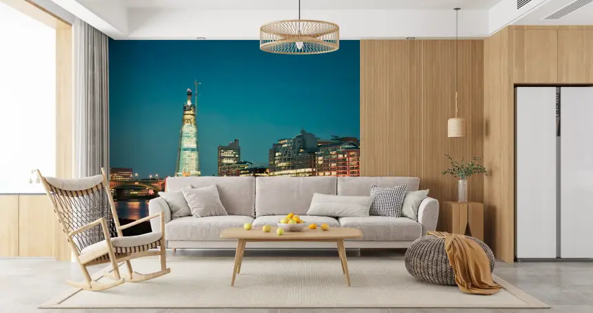 London Skyline: Twilight on the Thames Wall Mural