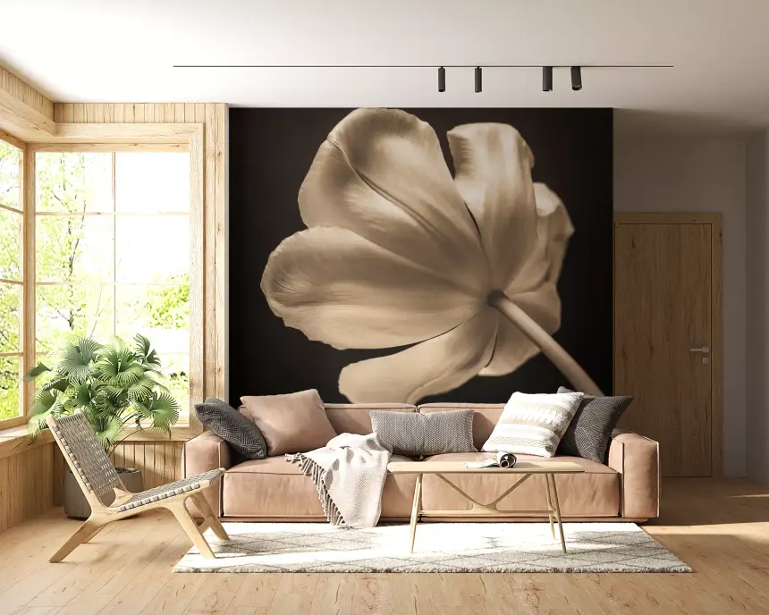 Ethereal Tulip Bloom Wall Mural