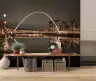 Cityscape Arch Bridge Night Wall Mural 8