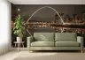 Cityscape Arch Bridge Night Wall Mural 6