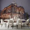 Illuminated Neoclassical Building Wall Mural 6