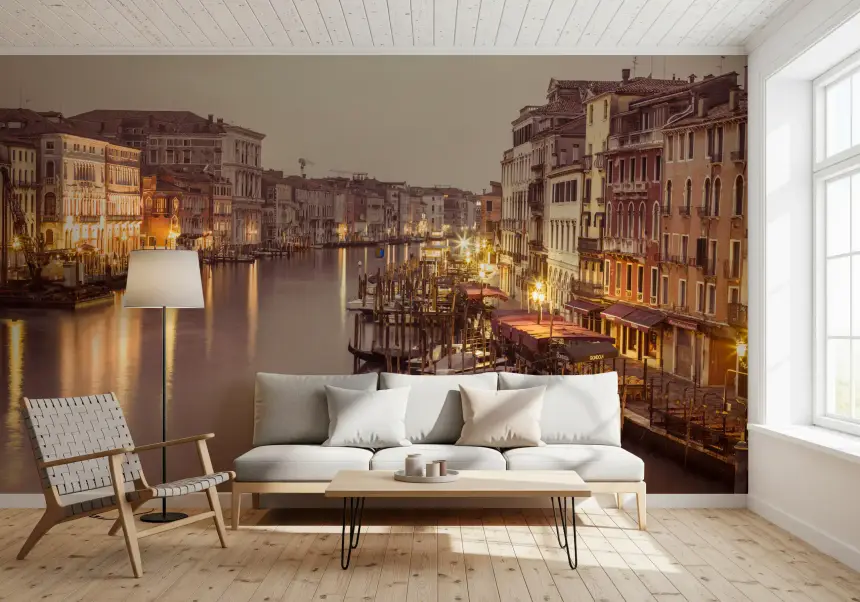 Venetian Grand Canal Glow Wall Mural