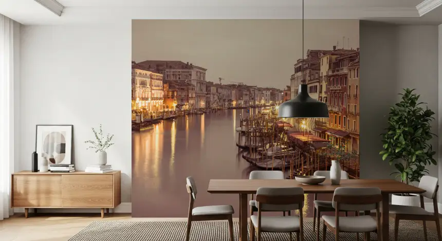 Venetian Grand Canal Glow Wall Mural
