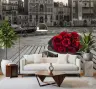 Romantic Venice Canal with Red Roses Wall Mural 8