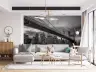 Brooklyn Bridge Night Skyline Monochrome Wall Mural 8