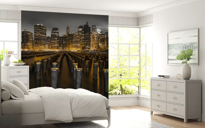 Golden Skyline Contrast Wall Mural
