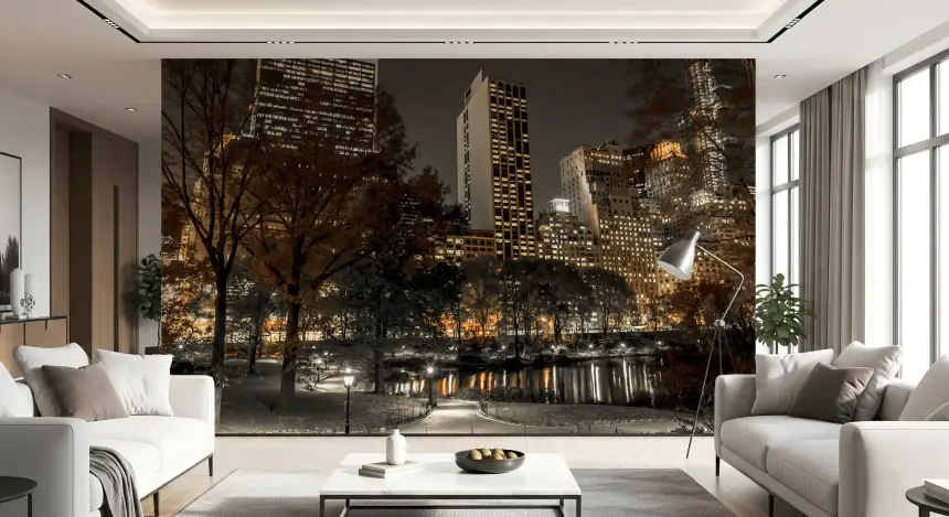 Urban Oasis Nights Wall Mural