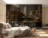 Cityscape Lakefront Night Wall Mural 8