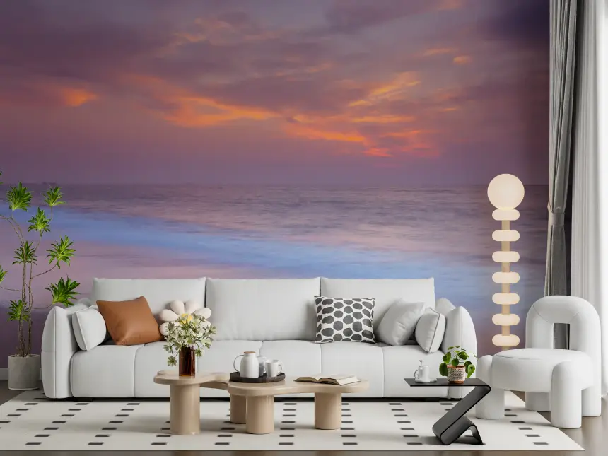 Pastel Beach Serenity Wall Mural