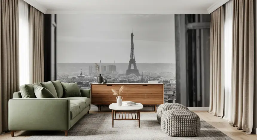 Parisian Window View Wall Mural