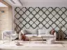 Elegant Grey Wavy Lattice Geometric Pattern Wallpaper 6
