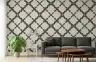 Elegant Grey Wavy Lattice Geometric Pattern Wallpaper 7