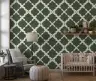 Modern Moss Green Curved Lattice Geometric Wallpaper 7