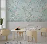 Whimsical Chinoiserie Floral Bird Wall Mural 8