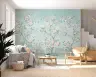 Whimsical Chinoiserie Floral Bird Wall Mural 7