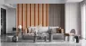 Warm Terracotta Vertical Stripe Wallpaper with Dot Detail 7
