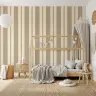 Elegant Beige and Taupe Striped Dot Wallpaper 6