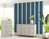 Teal and Grey Striped Wallpaper with Pearl Dot Design 8