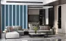 Teal and Grey Striped Wallpaper with Pearl Dot Design 6