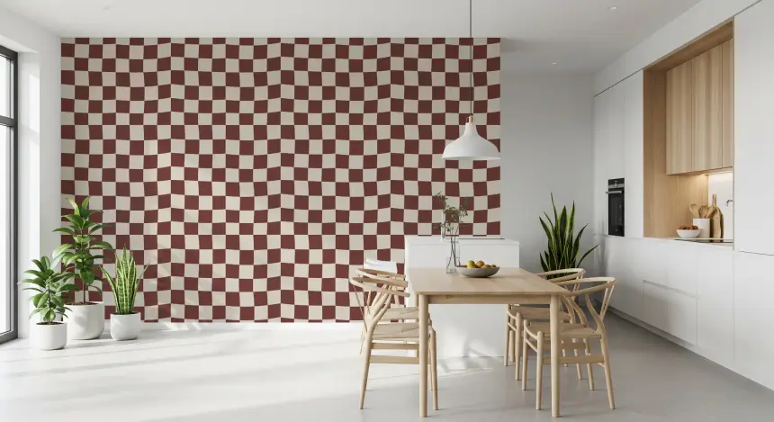Groovy Checkered Ripple Wallpaper