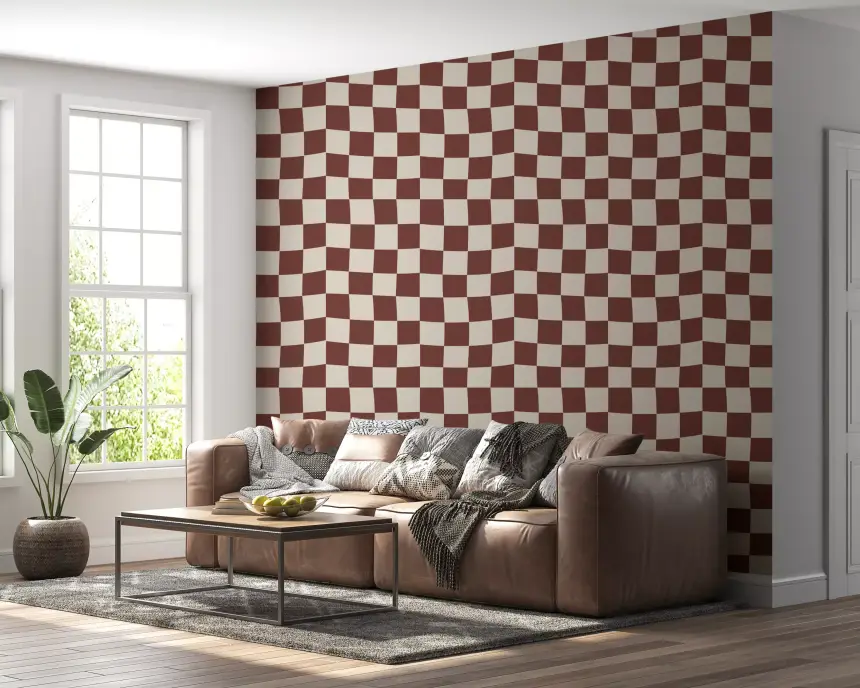 Groovy Checkered Ripple Wallpaper