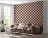 Retro Wavy Checkered Pattern Wallpaper 7