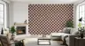 Retro Wavy Checkered Pattern Wallpaper 8