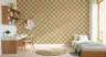 Playful Mustard Checkered Ripple Effect Wallpaper 6