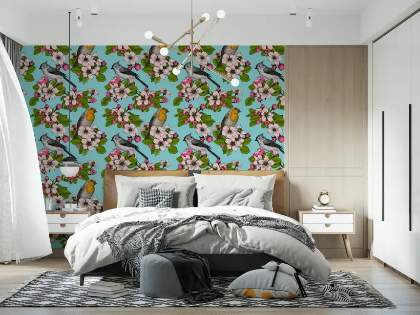 Birds and Blossoms Wallpaper