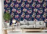 Floral Apple Blossom Wallpaper on Navy 8