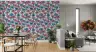 Vintage Pink and Blue Cornflower Botanical Wallpaper 8