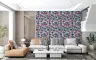 Vintage Pink and Blue Cornflower Botanical Wallpaper 7