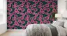 Dramatic Pink Dahlia and Teal Leaves Wallpaper 7