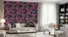 Dramatic Pink Dahlia and Teal Leaves Wallpaper 6
