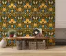 Vintage Pansy, Butterfly, and Bird Botanical Wallpaper 8