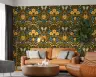 Vintage Pansy, Butterfly, and Bird Botanical Wallpaper 6