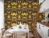 Ornate Vintage Floral Butterfly Garden Wallpaper 8