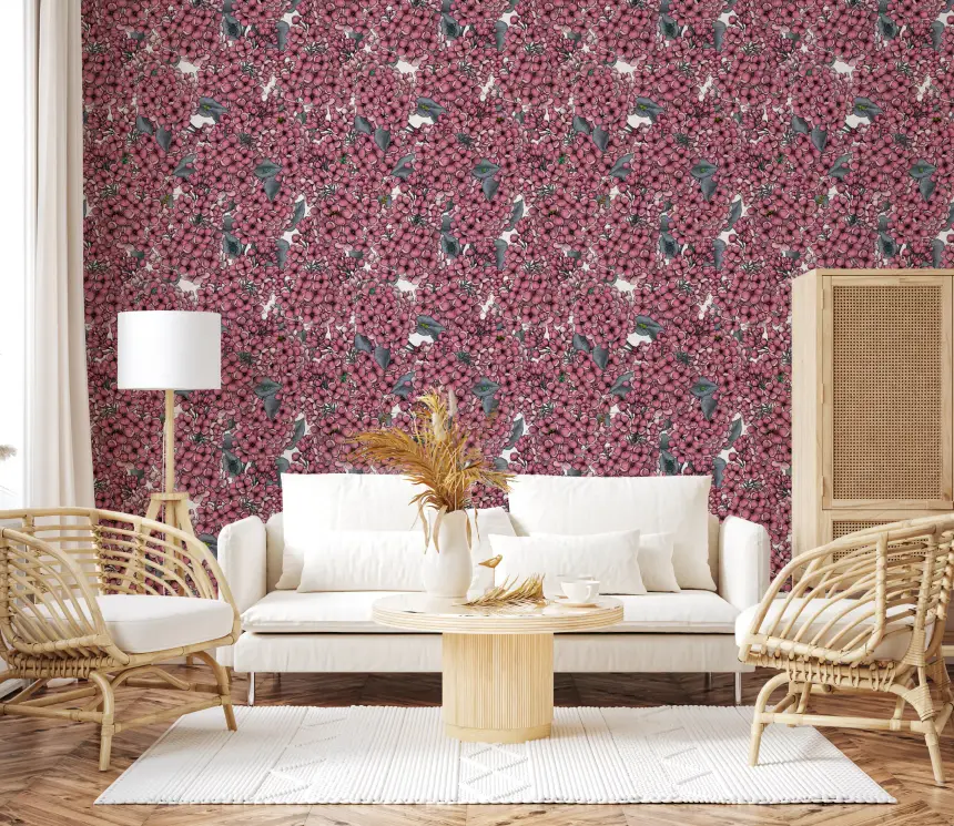 Pink Lilac Garden Wallpaper