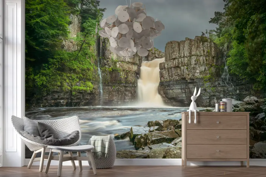 Emerald Falls Serenity Wall Mural