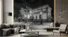 Grand Classical Building Night Wall Mural 7