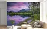 Dramatic Purple Sky Lake Reflection Wall Mural 8