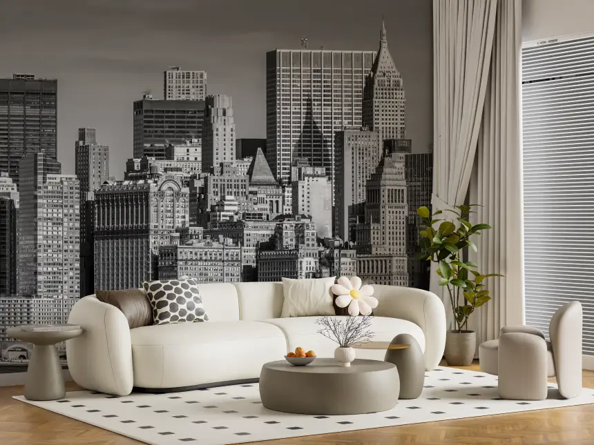 Manhattan Monochrome Majesty Wall Mural