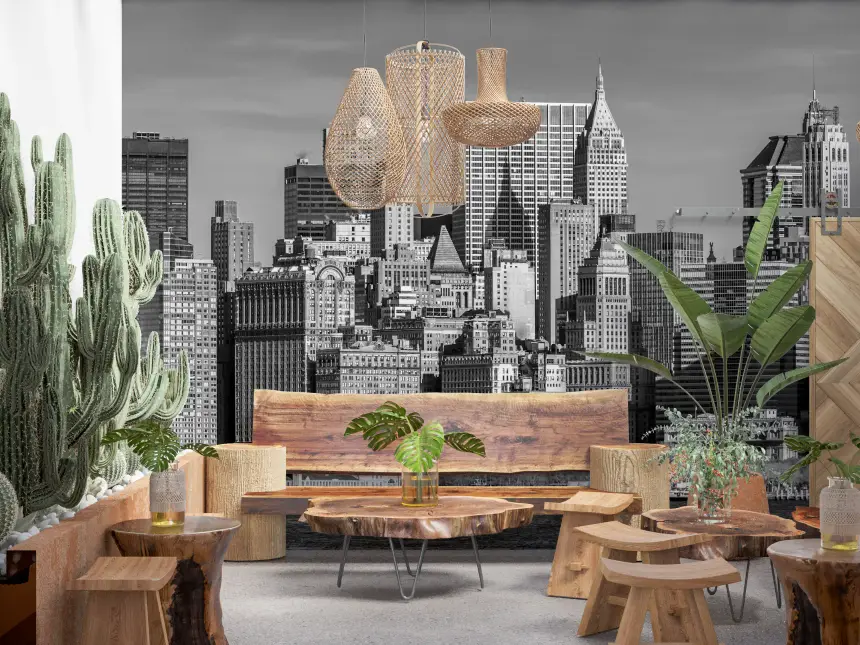 Manhattan Monochrome Majesty Wall Mural