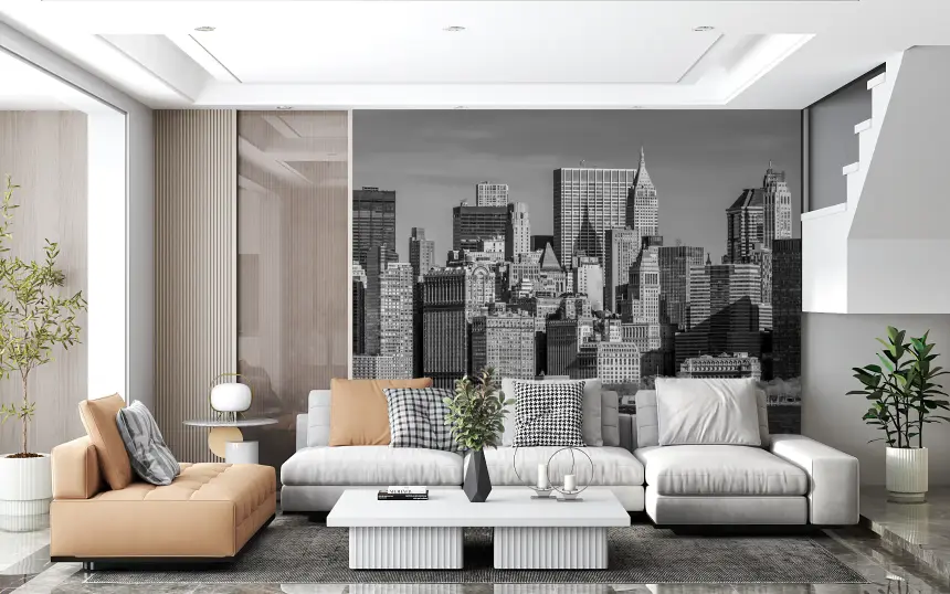 Manhattan Monochrome Majesty Wall Mural