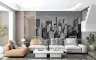 Manhattan Skyline Monochrome Cityscape Wall Mural 8