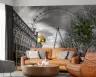 Monochrome London Eye Cityscape Wall Mural 8